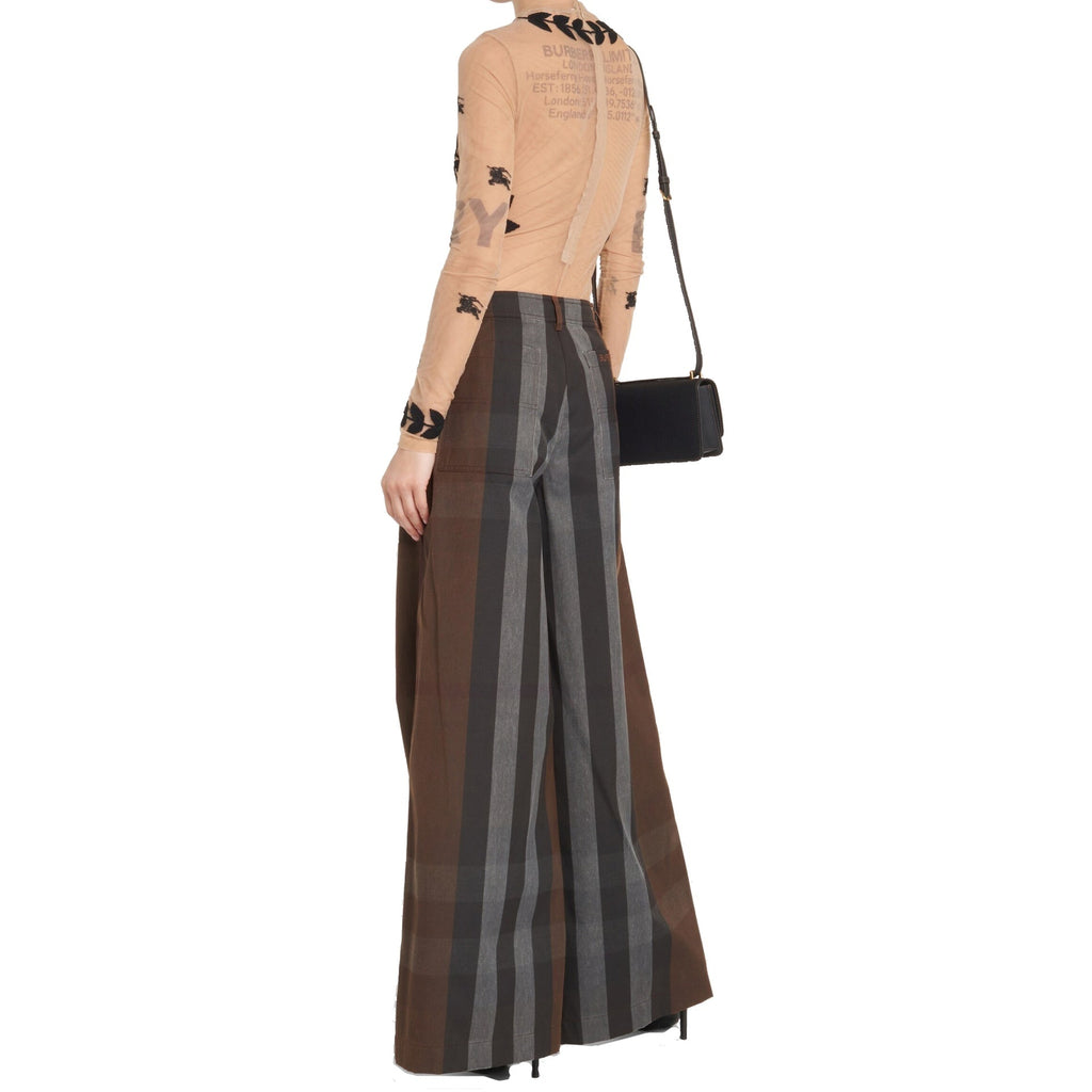 Checked Wide Leg Canvas Pants Burberry оригінал – Купити в Україні – детальний вид