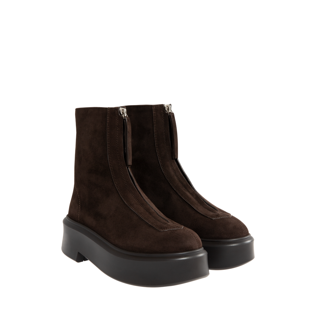 Suede Zipped Platform Boots The row – Гарантія оригінальності – вид ззаду