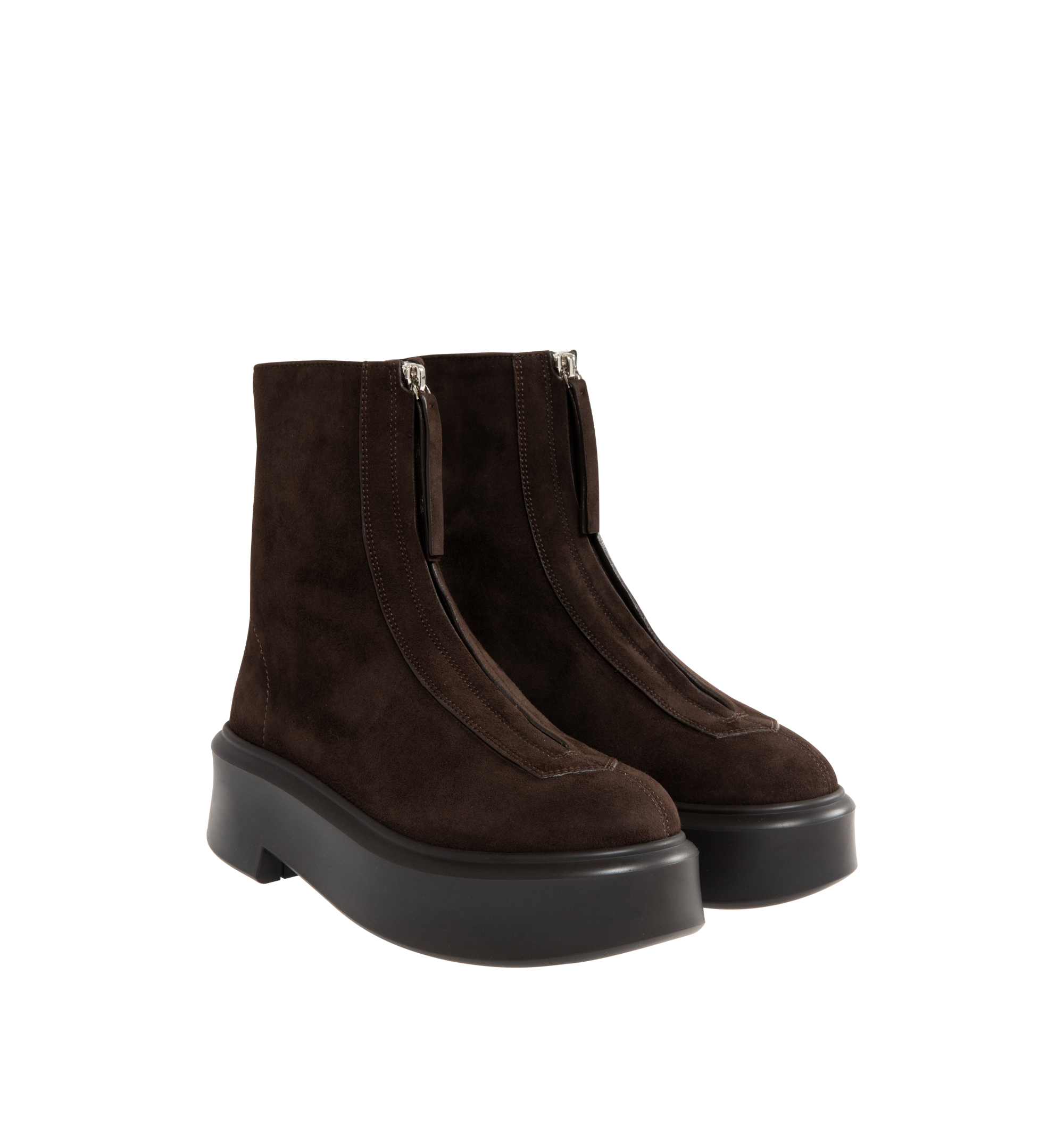 Suede Zipped Platform Boots The row – Гарантія оригінальності – вид ззаду