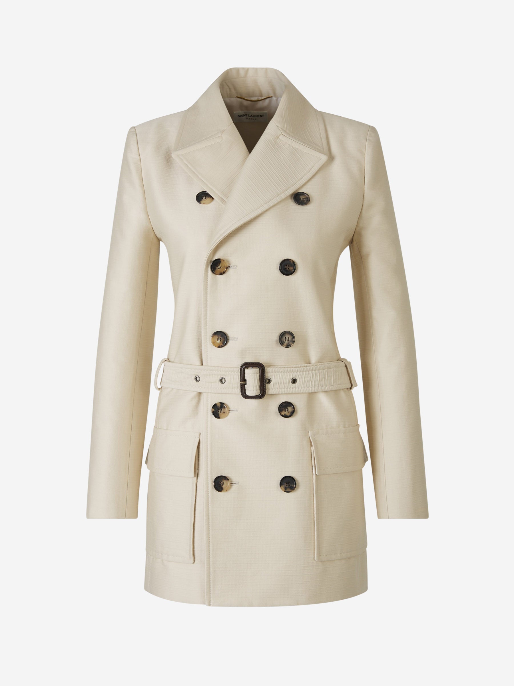 Cotton Saharan Coat Saint laurent оригінал – Купити в Україні – боковий вид