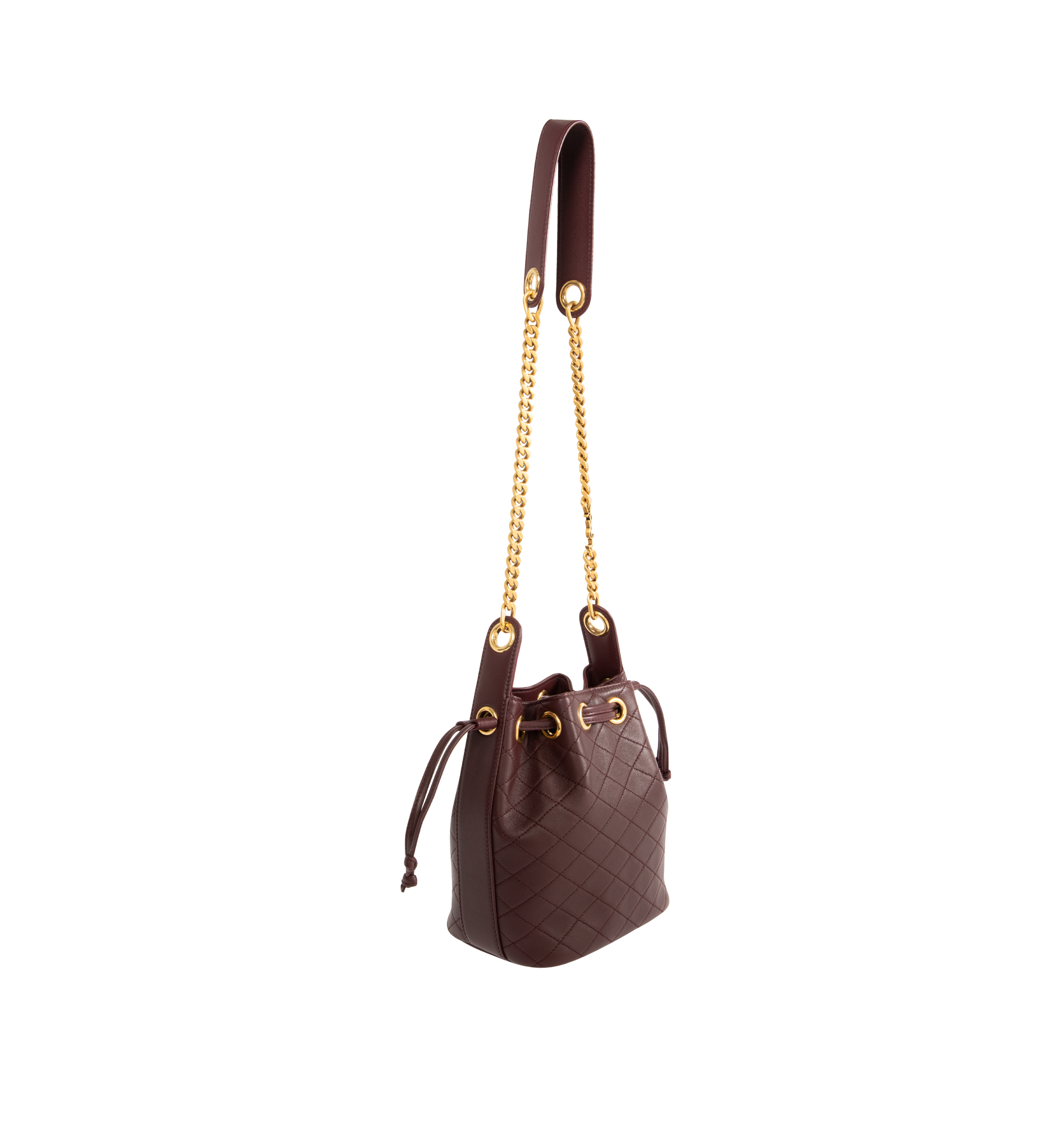 Chain Bucket Bag Saint laurent – Гарантія оригінальності – вид ззаду