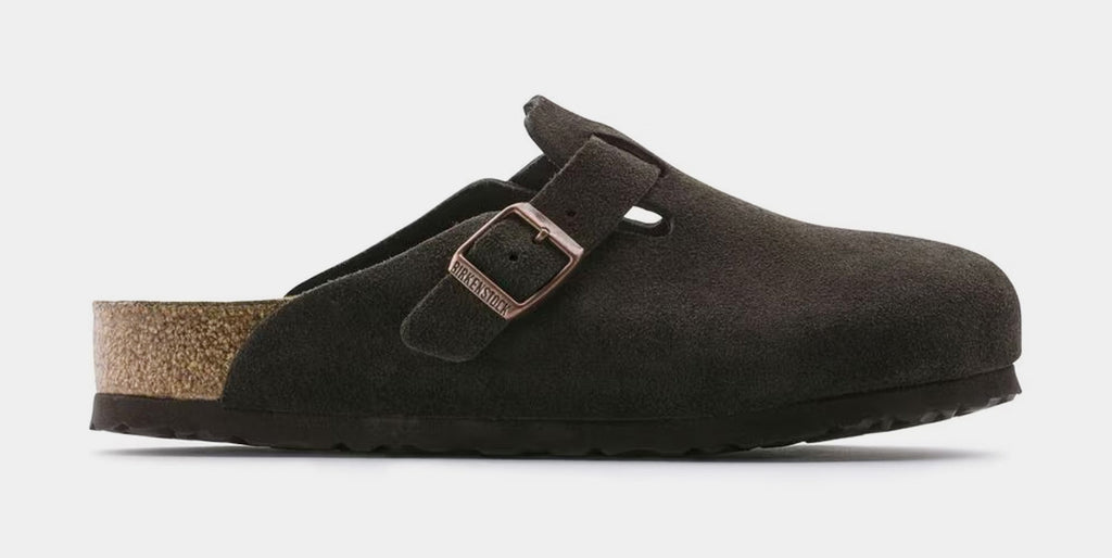 Boston Suede Leather Clog Mens Sandals Birkenstock – Гарантія оригінальності – боковий вид