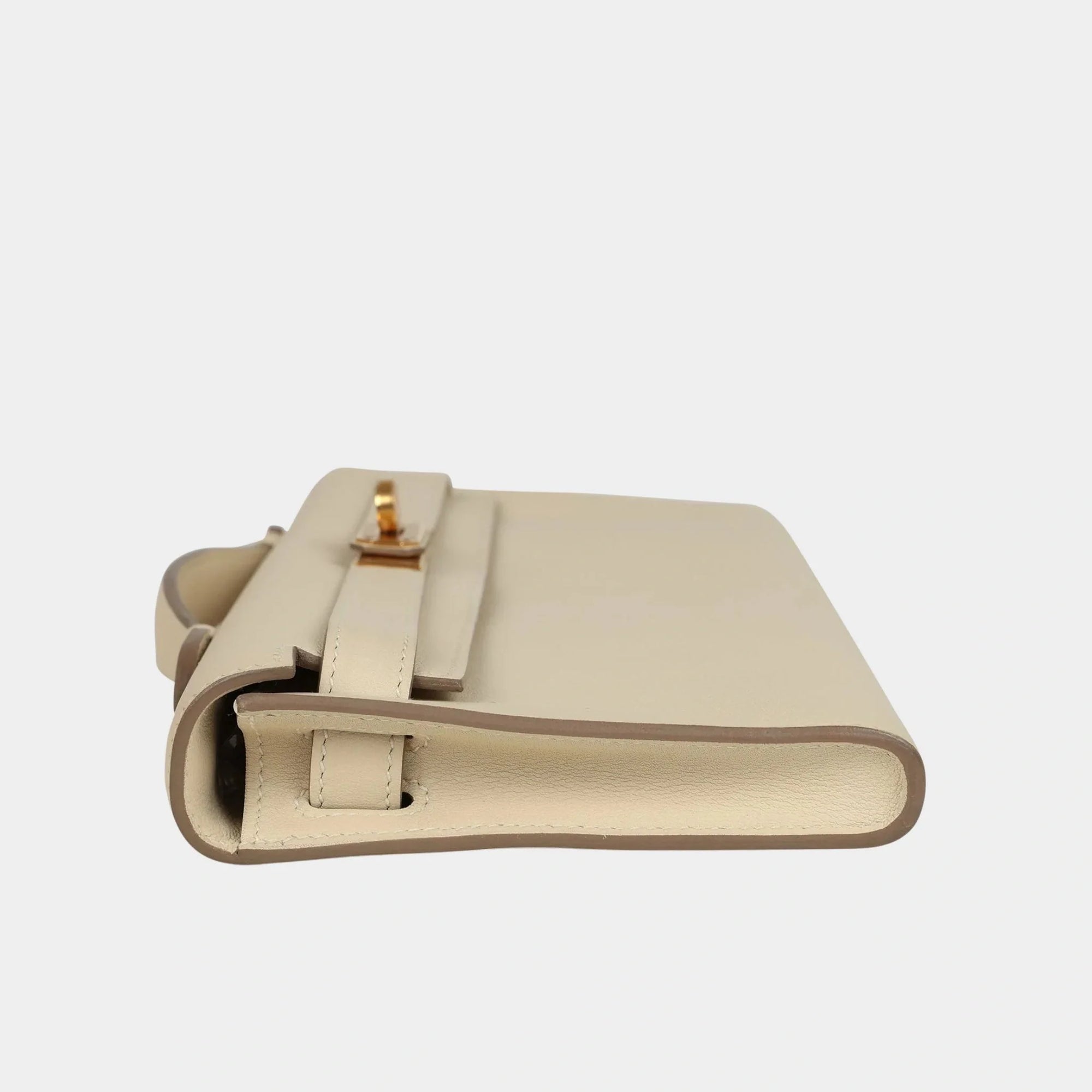 Kelly Cut Clutch Swift Craie Ghw Hermes – Гарантія оригінальності – детальний вид