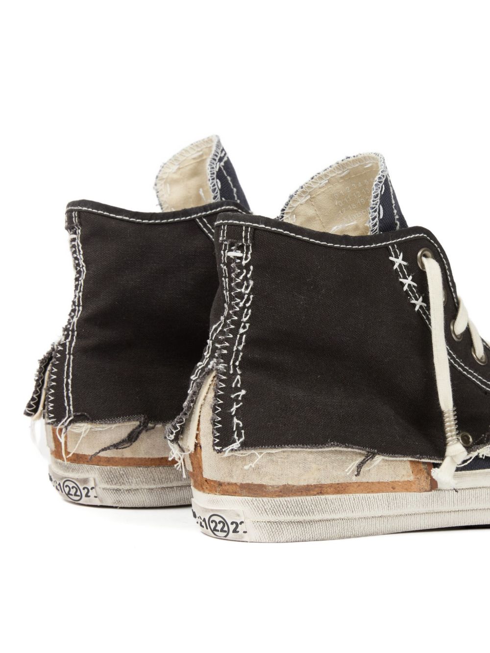 Distressed High-Top Sneakers Maison margiela – Гарантія оригінальності – вид ззаду