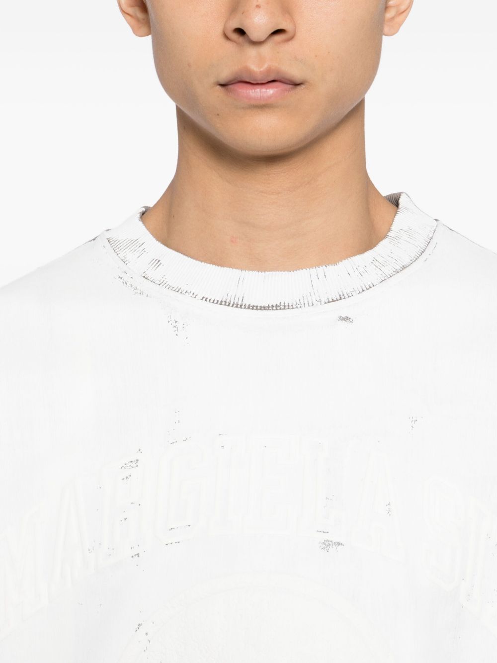 Ribbed-Hem T-Shirt Maison margiela – Гарантія оригінальності – вид ззаду