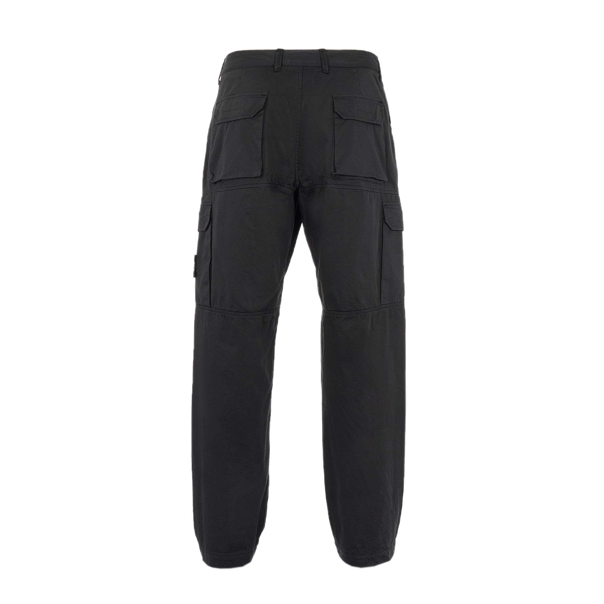 Mens Stretch Cotton Pants Black Stone island – Гарантія оригінальності – вид ззаду