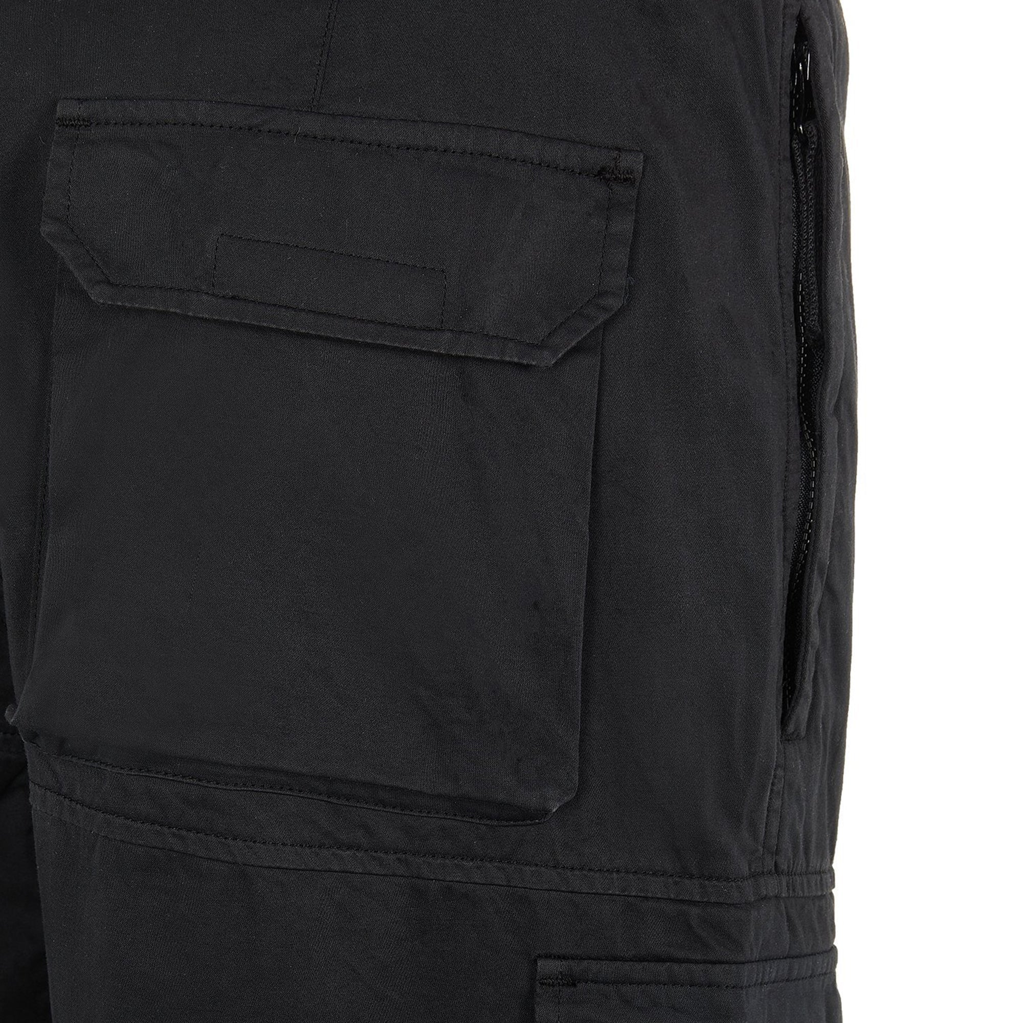 Mens Stretch Cotton Pants Black Stone island – Гарантія оригінальності – збільшений вид