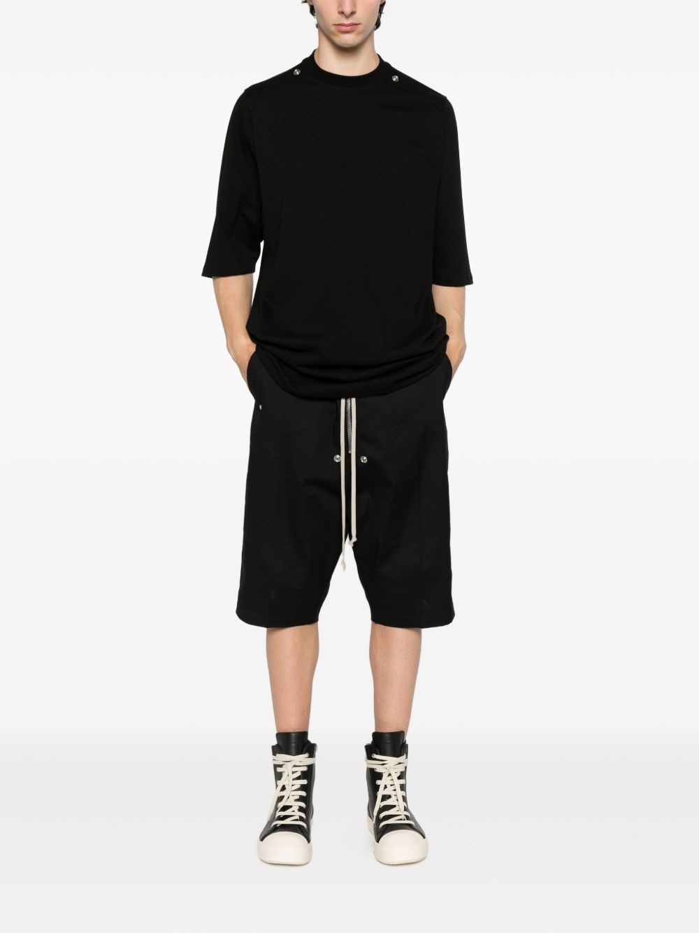 Оригінальна Stud-Detailed Organic Cotton T-Shirt Rick owens – вид ззаду