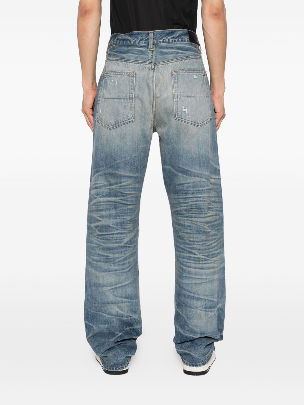 Оригінальна Pleated Straight Jeans Amiri – вид ззаду