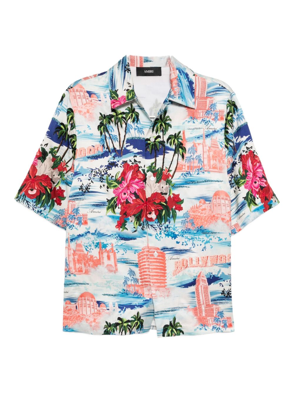 Tropical-Print Short-Sleeve Shirt Amiri – Гарантія оригінальності – боковий вид