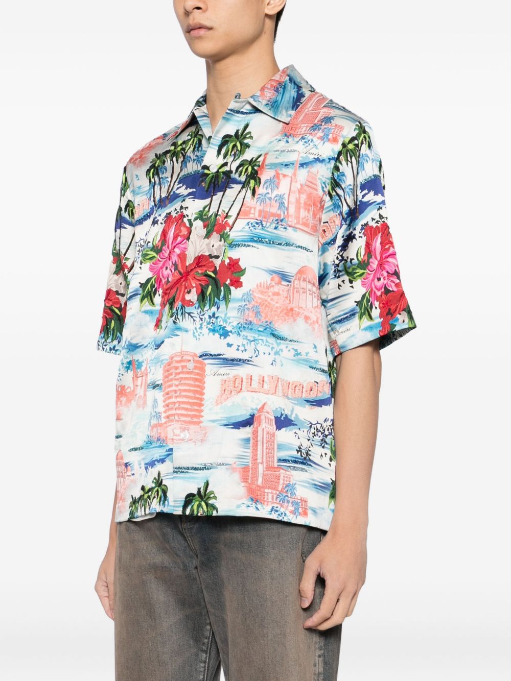 Tropical-Print Short-Sleeve Shirt Amiri – Гарантія оригінальності – збільшений вид