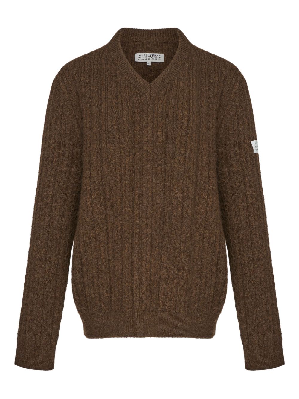 Оригінальна V-Neck Ribbed Sweater Maison margiela – боковий вид