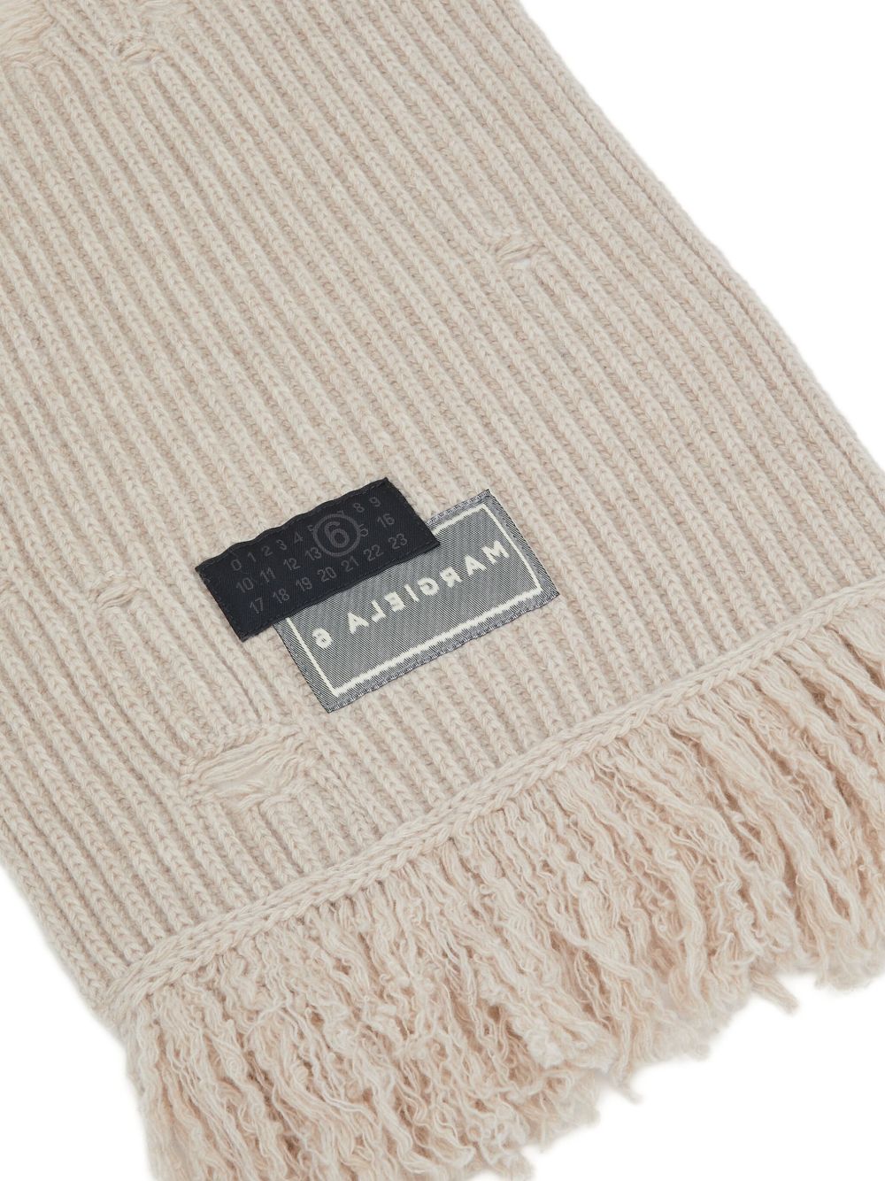 Ribbed Frayed-Edge Scarf Maison margiela – Гарантія оригінальності – детальний вид