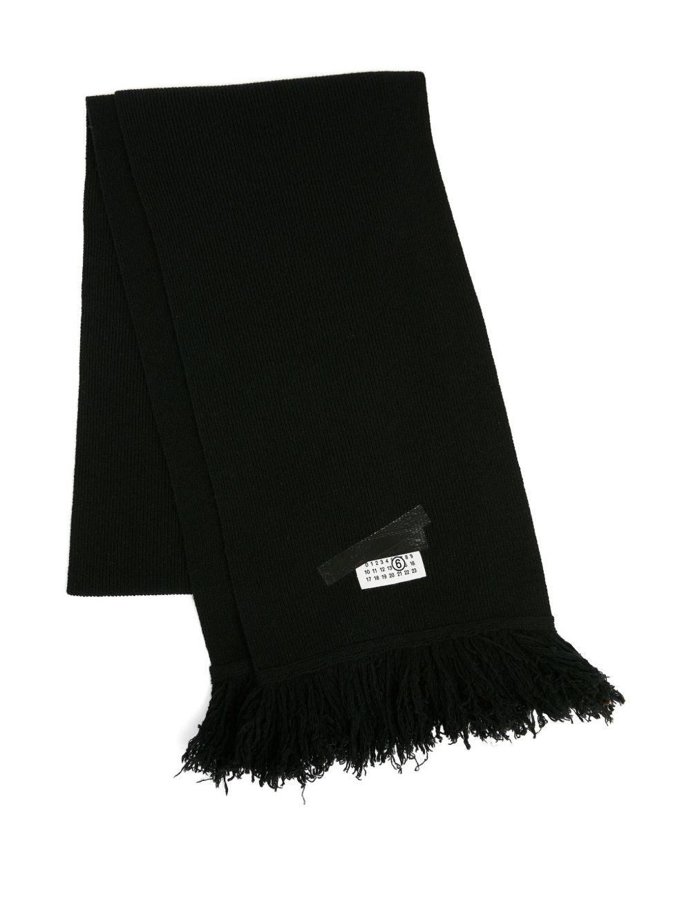 Ribbed Fringed Scarf Maison margiela оригінал – Купити в Україні – боковий вид