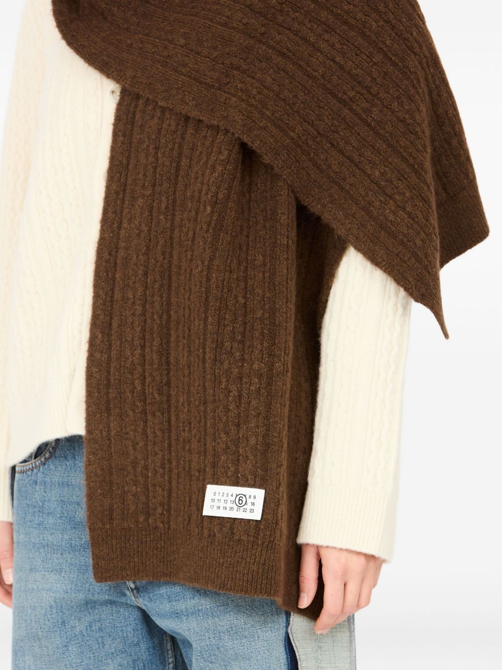 Ribbed Scarf Maison margiela – Гарантія оригінальності – вид ззаду