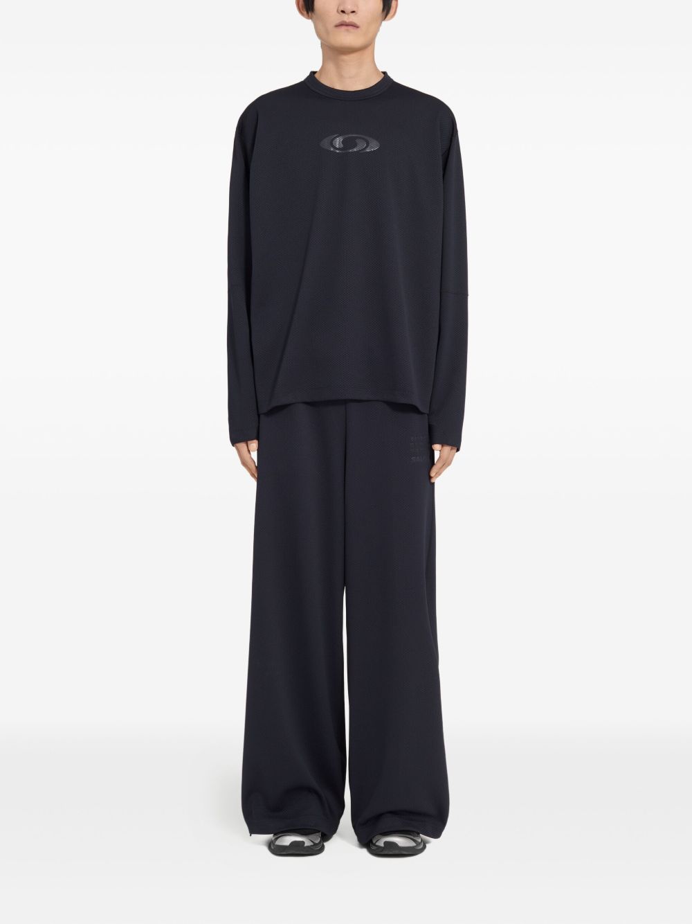 Оригінальна Textured Logo Long-Sleeved T-Shirt Maison margiela – збільшений вид