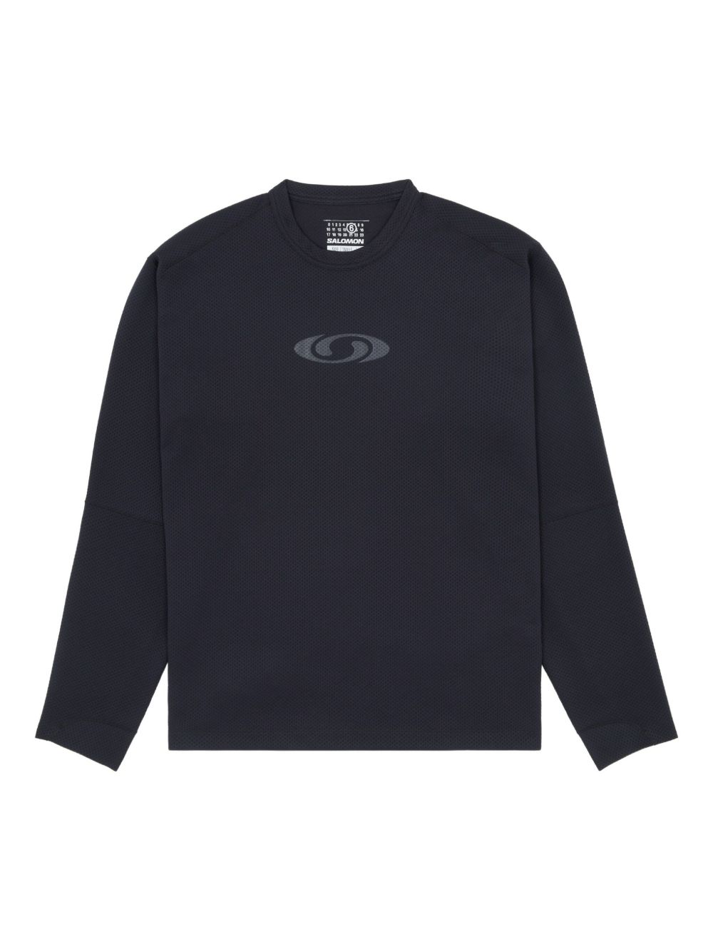 Оригінальна Textured Logo Long-Sleeved T-Shirt Maison margiela – боковий вид