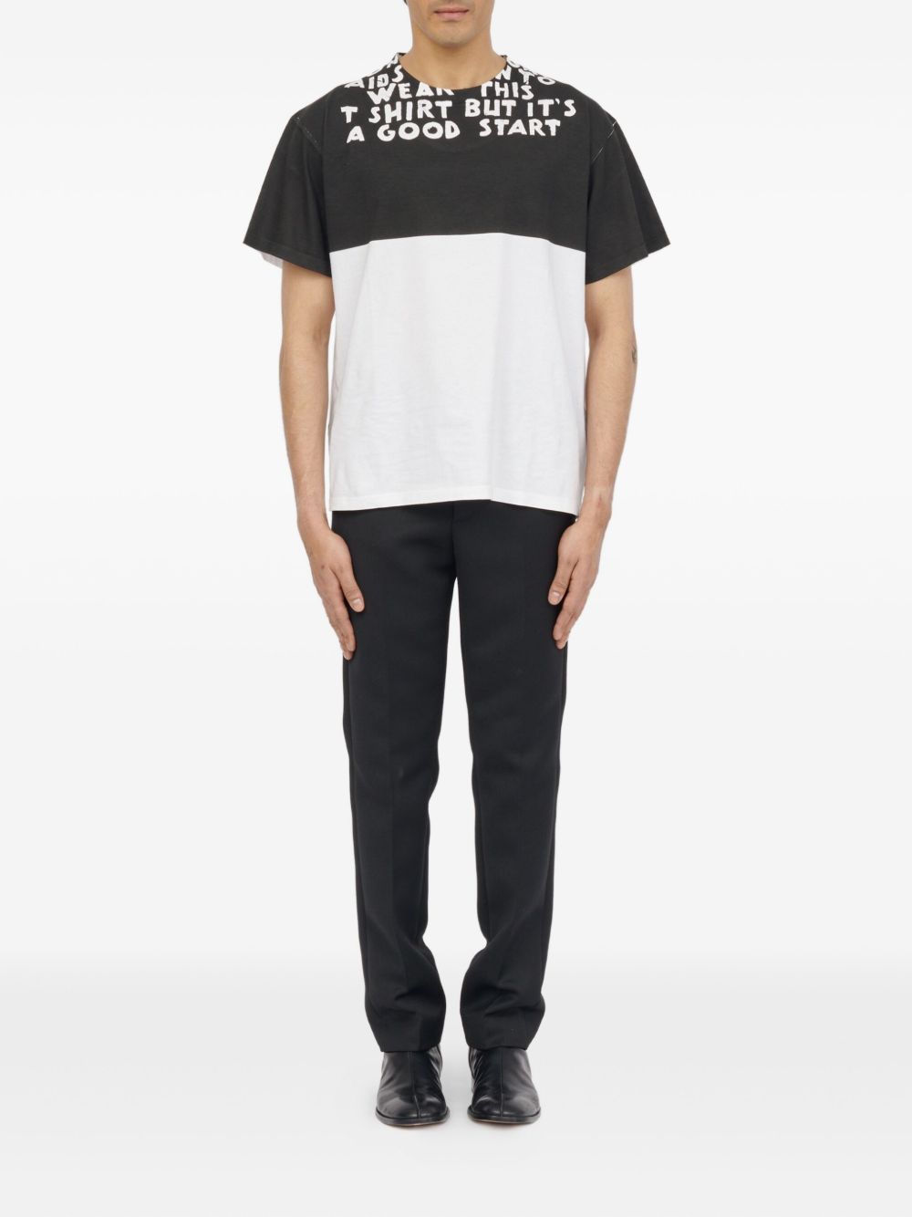Оригінальна Graphic-Print Panelled T-Shirt Maison margiela – детальний вид