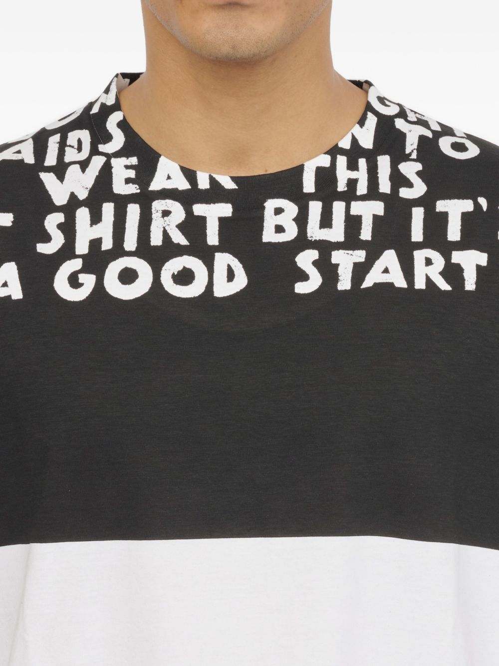 Оригінальна Graphic-Print Panelled T-Shirt Maison margiela – збільшений вид