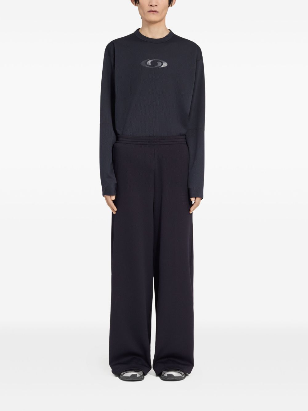 Drawstring-Cuff Logo-Print Trousers Maison margiela – Гарантія оригінальності – вид ззаду