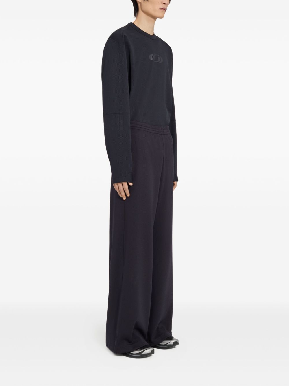 Drawstring-Cuff Logo-Print Trousers Maison margiela – Гарантія оригінальності – збільшений вид