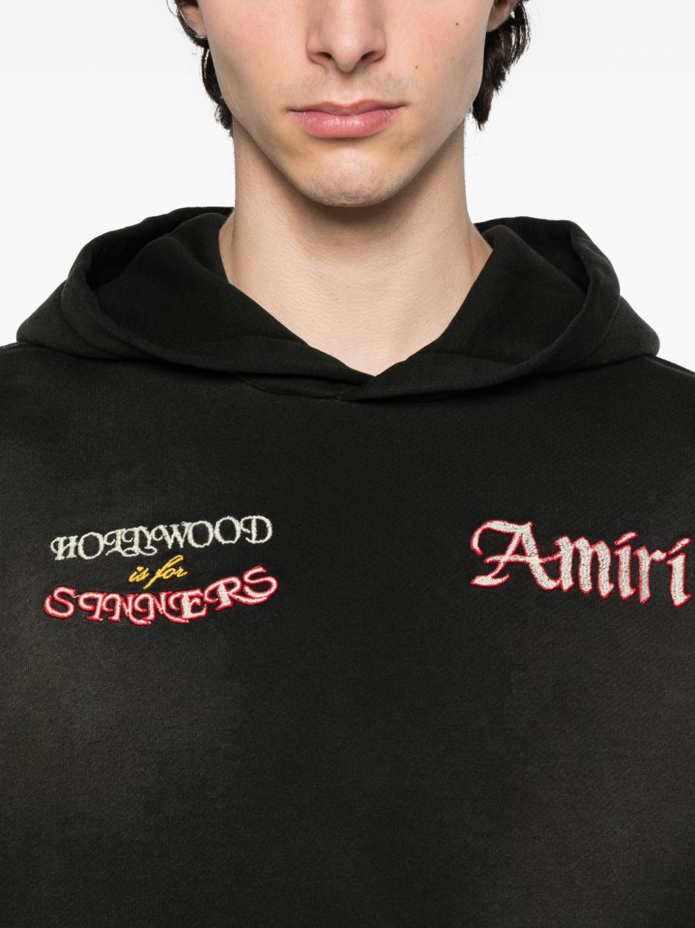 Palm-Tree Embroidered Hoodie Amiri – Гарантія оригінальності – детальний вид