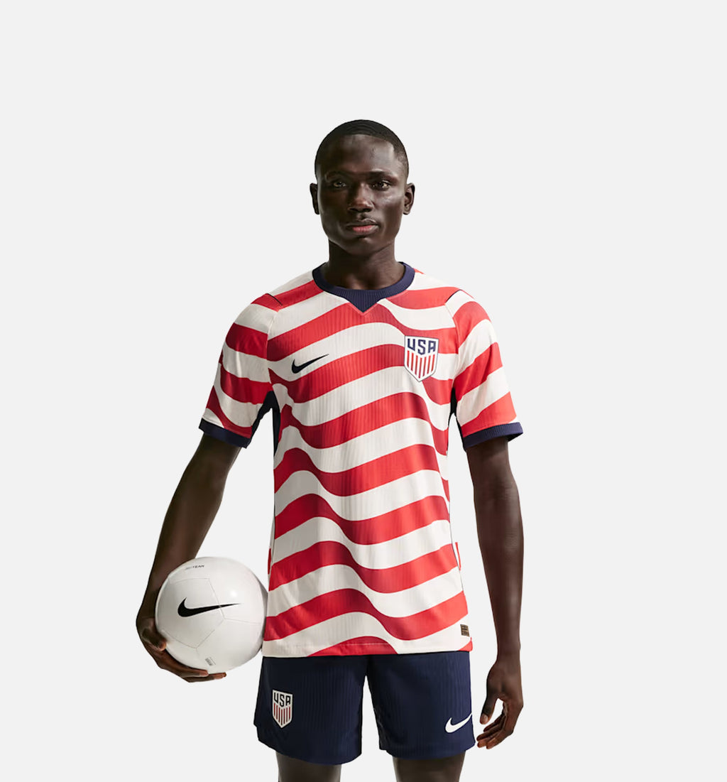 Оригінальна Usmnt 2026 Match Home Aero Fit Soccer Authentic Mens Jersey Nike – боковий вид