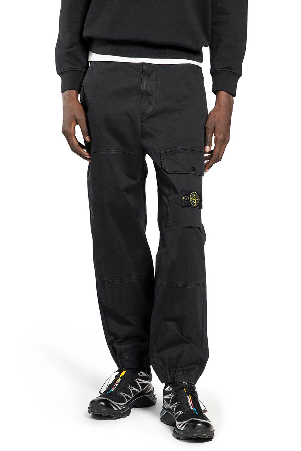 3100033 Old Effect Twill Cargo Pants Stone island – Гарантія оригінальності – боковий вид