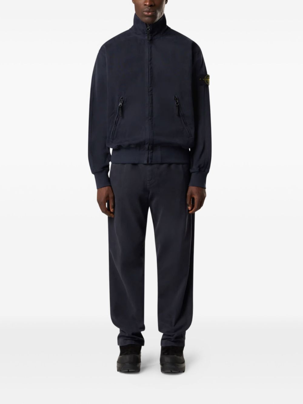 Zip-Fastening Welt-Pockets Sweatshirt Stone island оригінал – Купити в Україні – вид ззаду