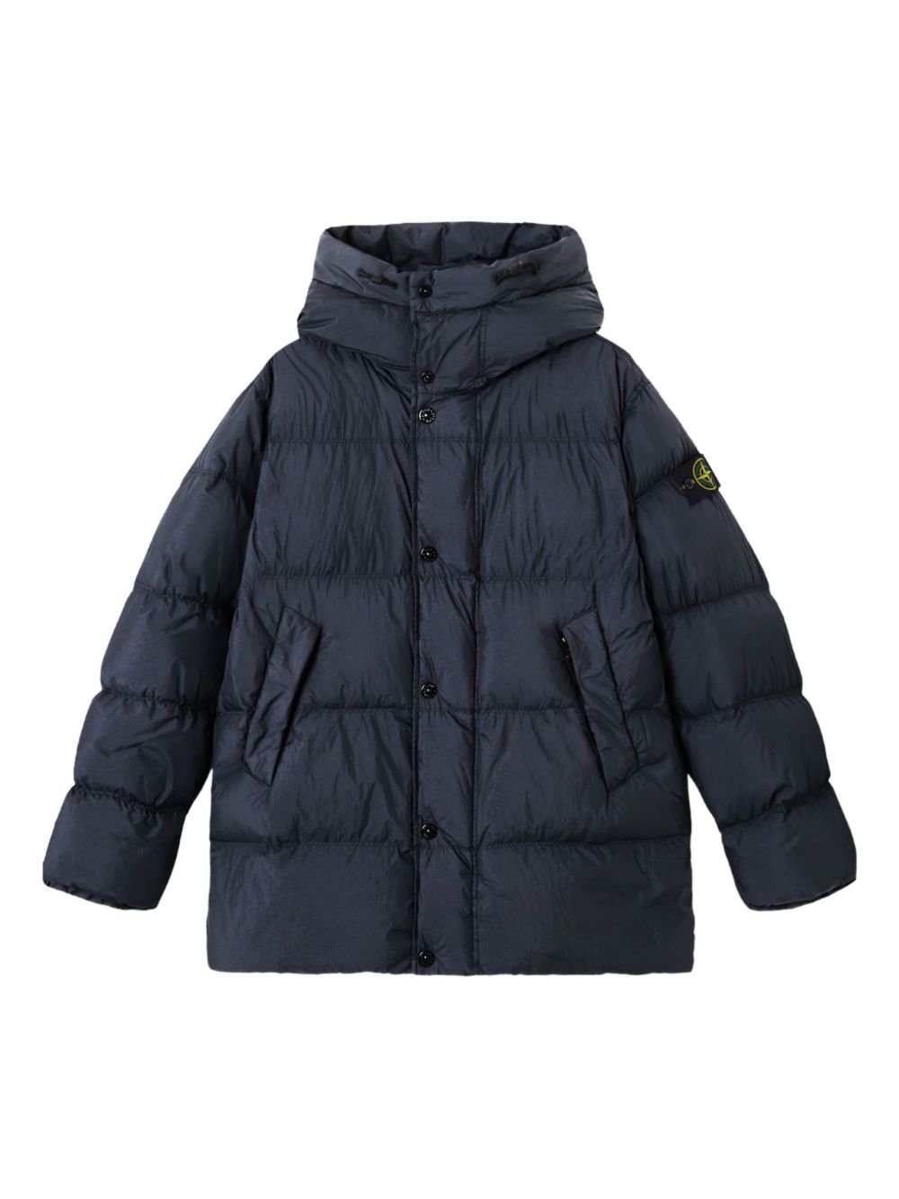 Quilted Hooded Jacket Navy Blue Stone island оригінал – Купити в Україні – боковий вид
