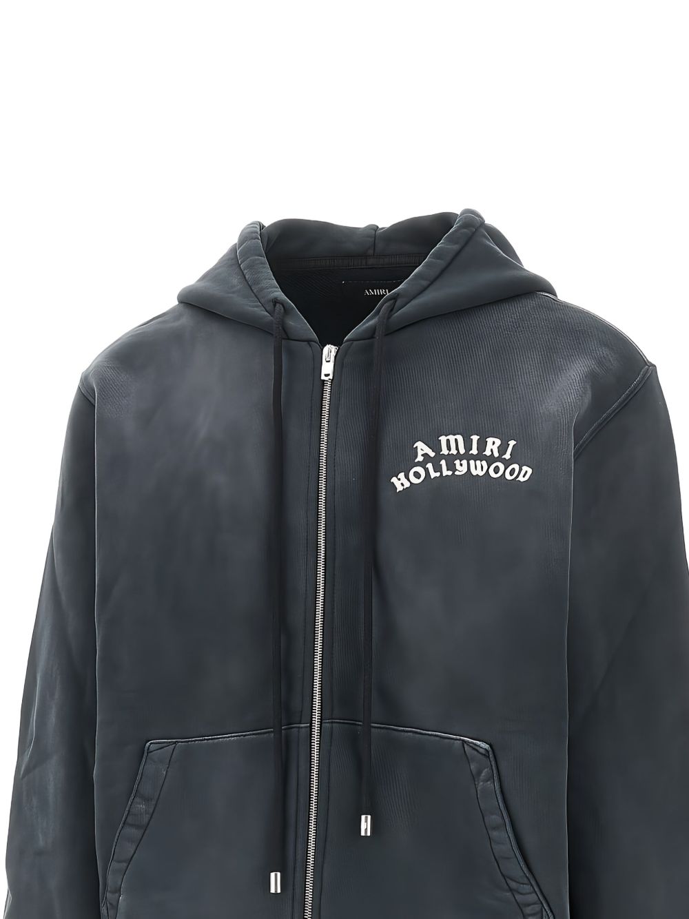 Оригінальна Logo-Embroidered Zip-Up Hoodie Amiri – вид ззаду