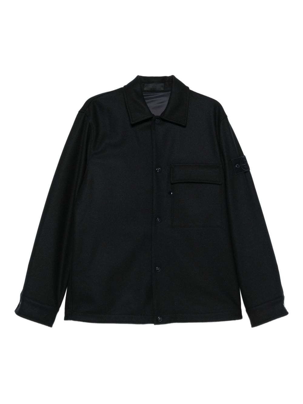 Patch-Pocket Wool Shirt Stone island оригінал – Купити в Україні – боковий вид