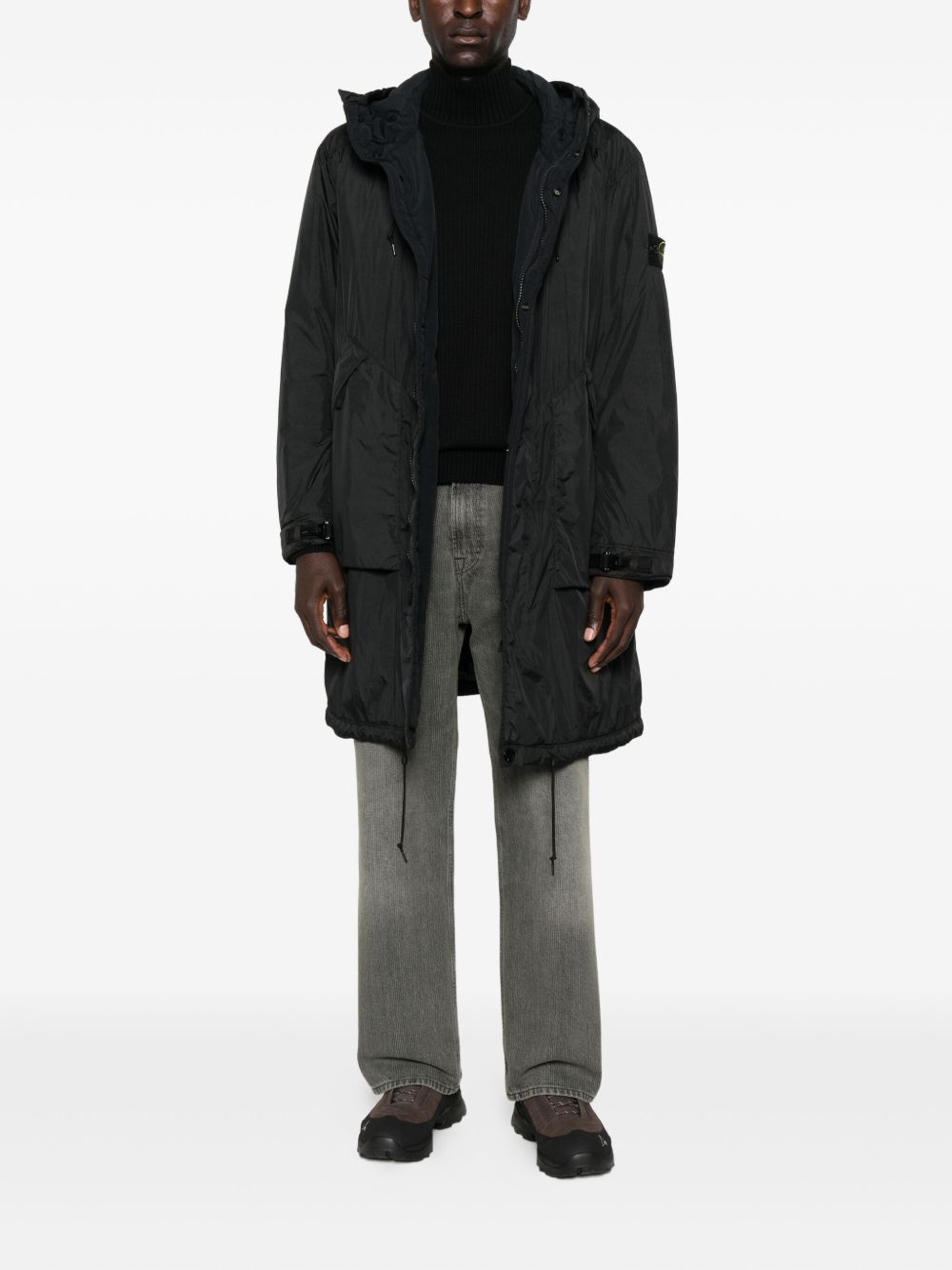 Оригінальна Hooded Drawstring Coat Stone island – вид ззаду