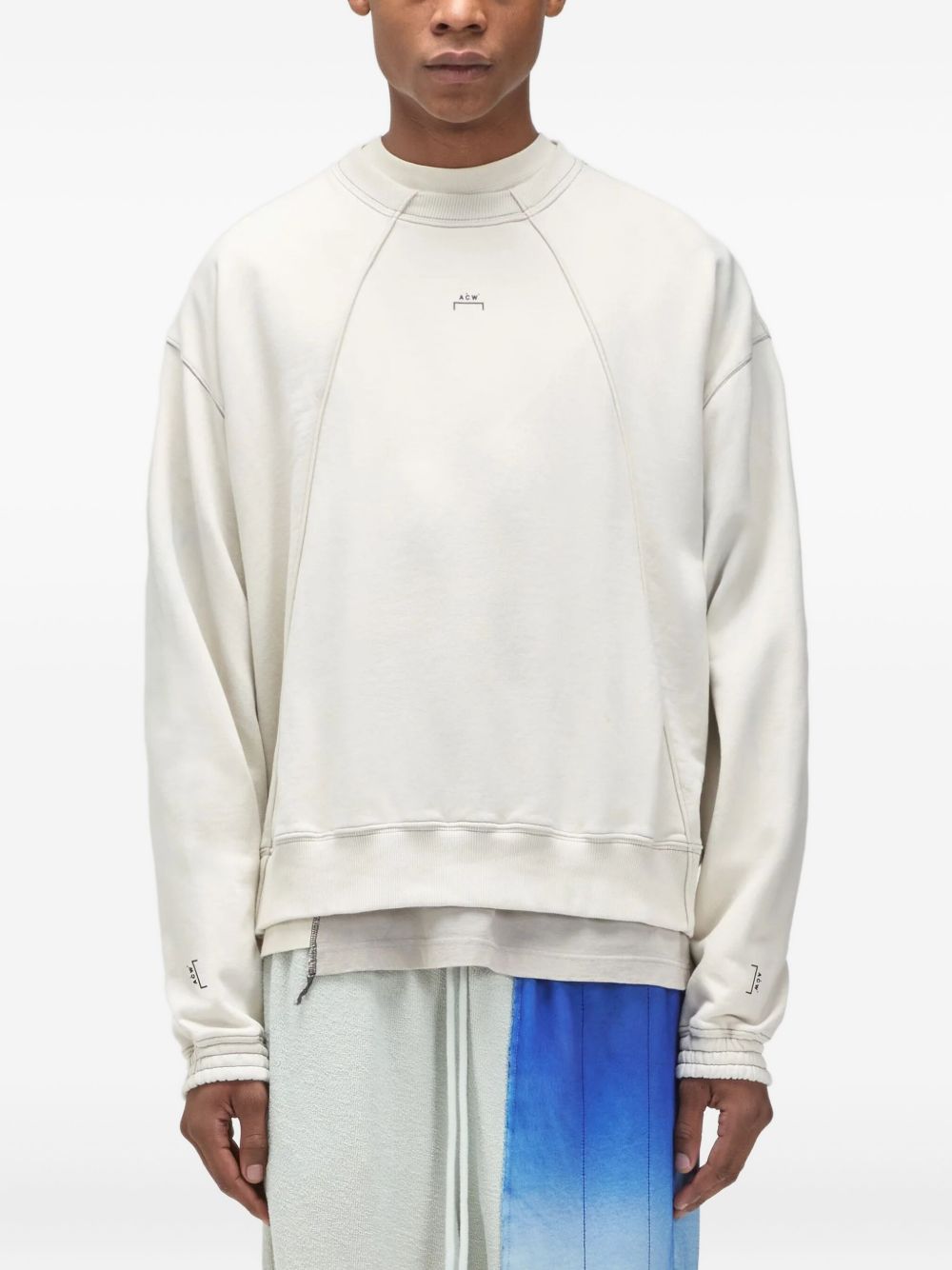 Panelled Cotton Sweatshirt A cold wall оригінал – Купити в Україні – вид ззаду