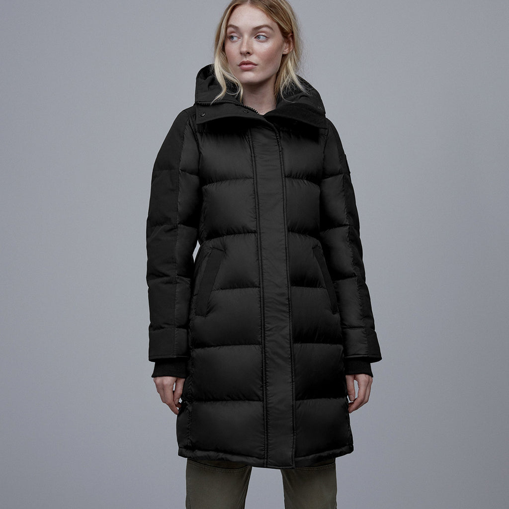 Оригінальна Womens Ladies Rowley Parka Black Canada goose – вид ззаду