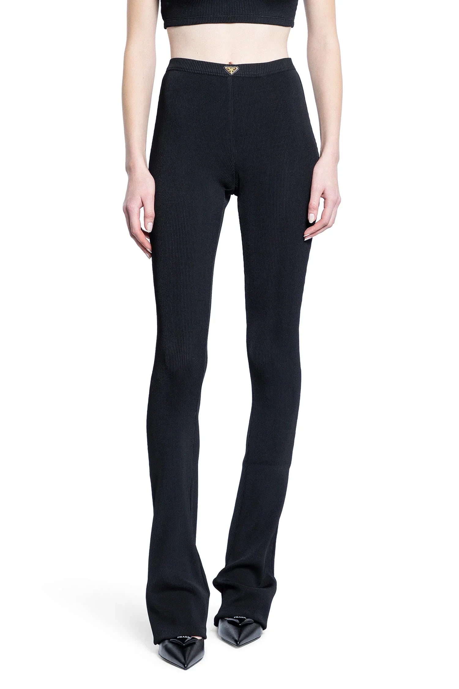 Ribbed Jersey Pants Prada оригінал – Купити в Україні – боковий вид