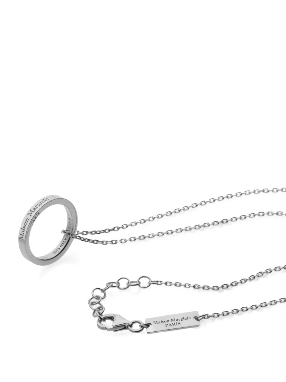 Оригінальна Logo Ring Precious Metals Necklace Maison margiela – вид ззаду