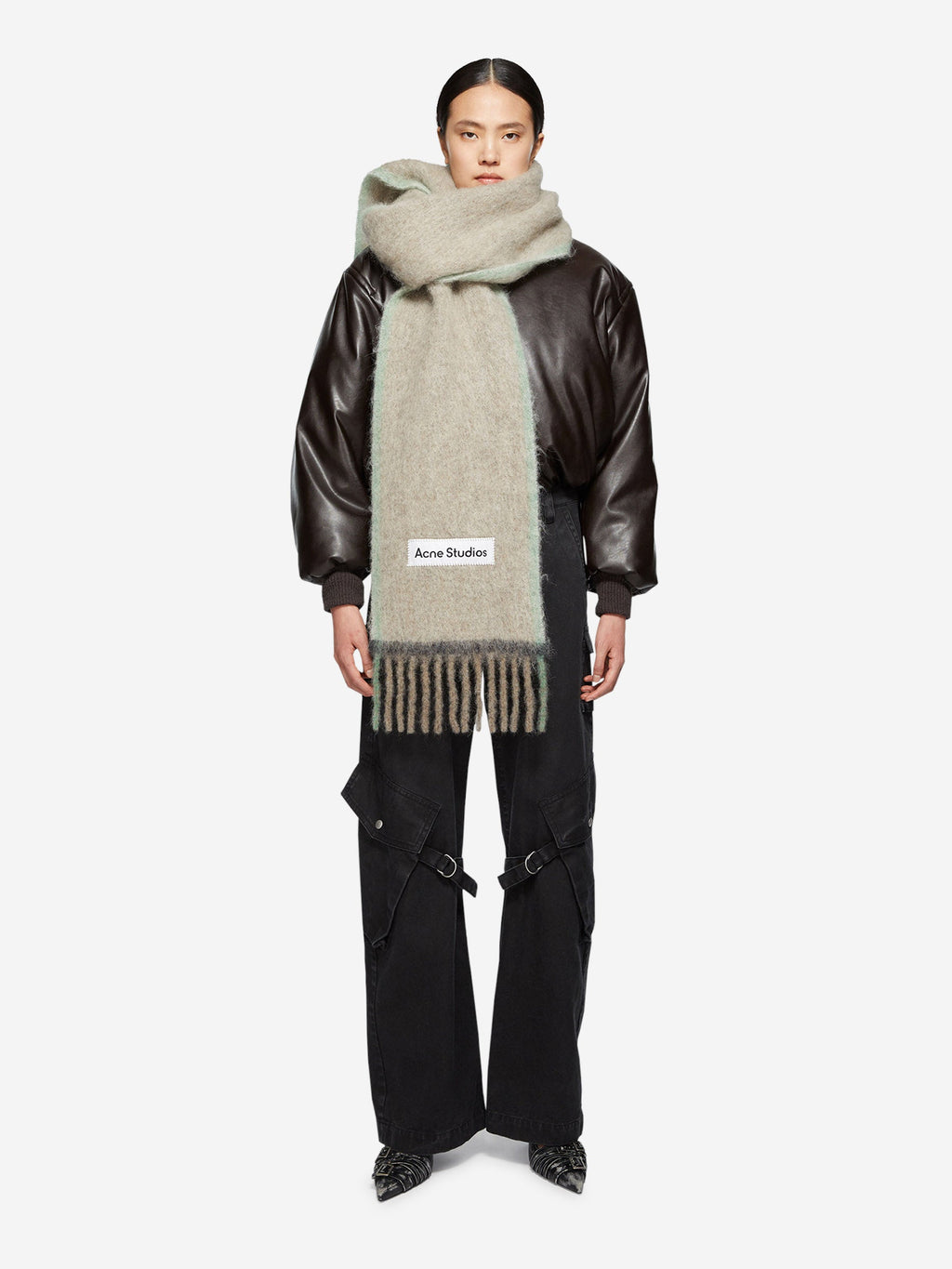 Mohair Logo Scarf Acne studios оригінал – Купити в Україні – вид ззаду