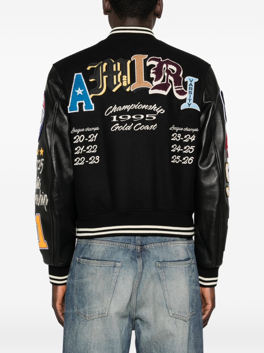 Оригінальна Appliqué Letter Bomber Jacket Amiri – вид ззаду