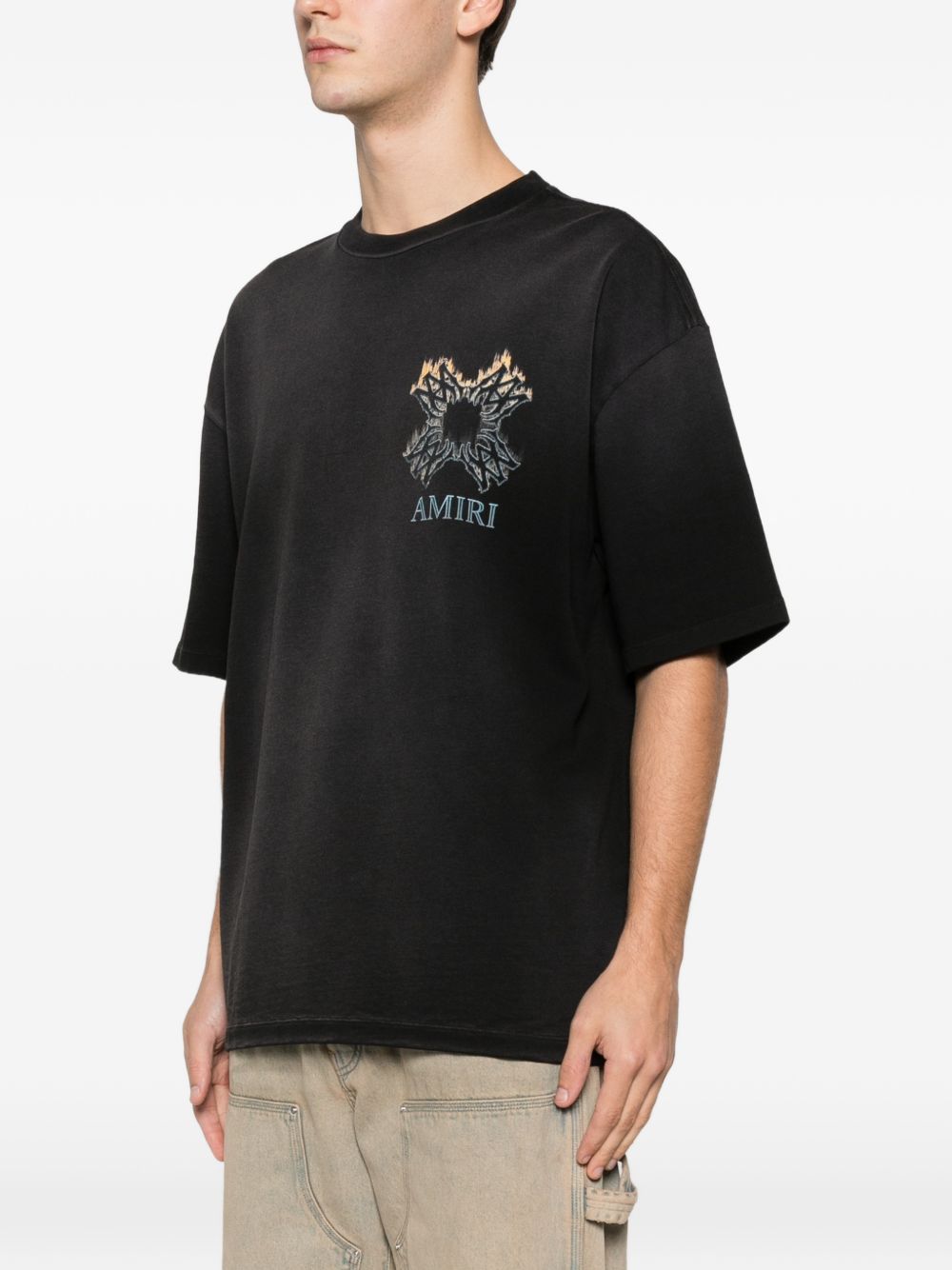 Оригінальна Ma Quad Flames T-Shirt Amiri – вид ззаду