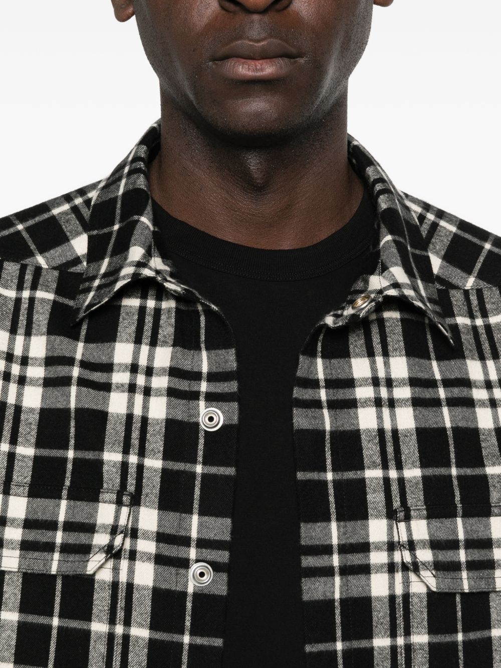 Оригінальна Plaid Flannel Shirt Rick owens – вид ззаду