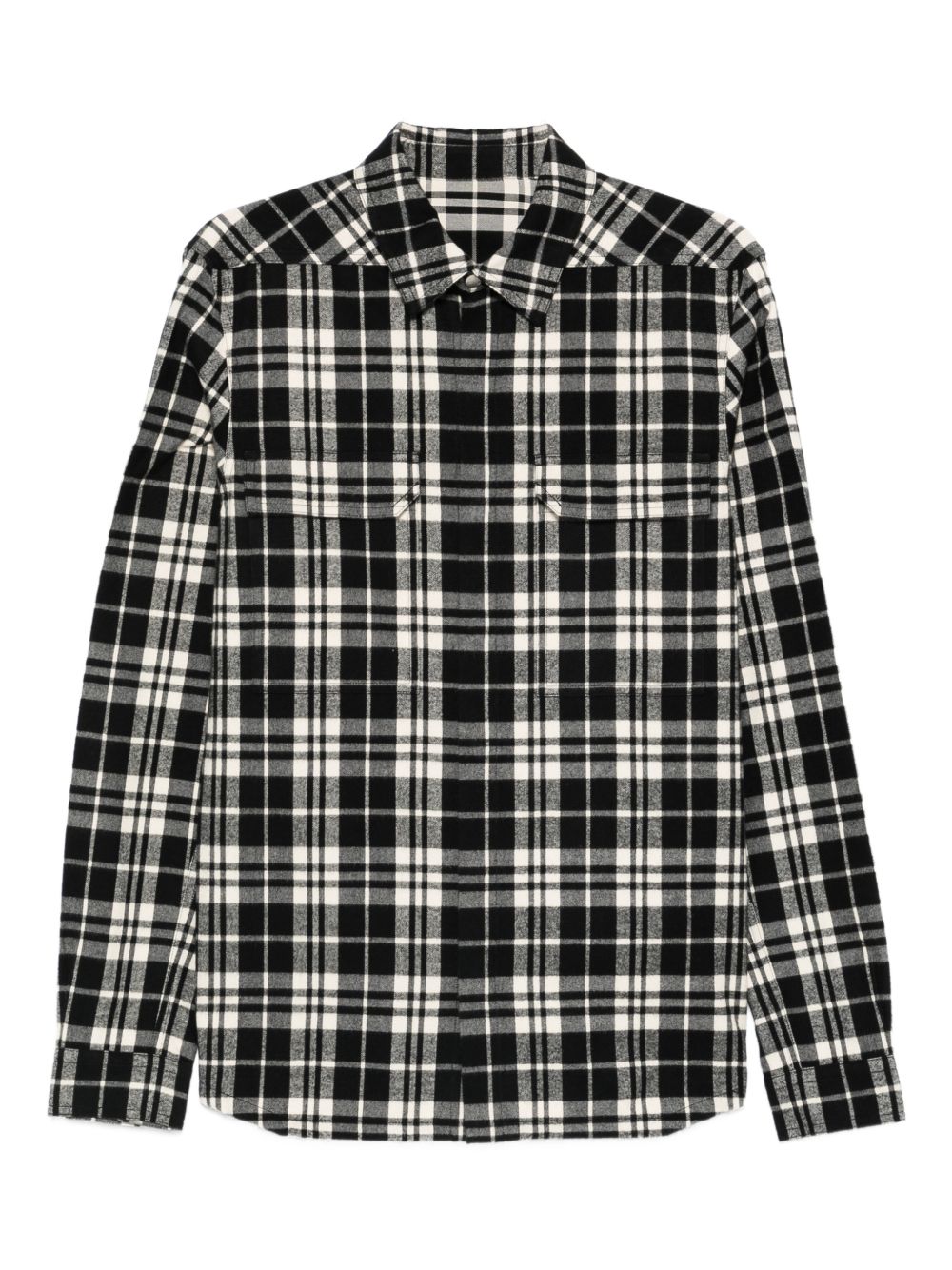 Оригінальна Plaid Flannel Shirt Rick owens – боковий вид