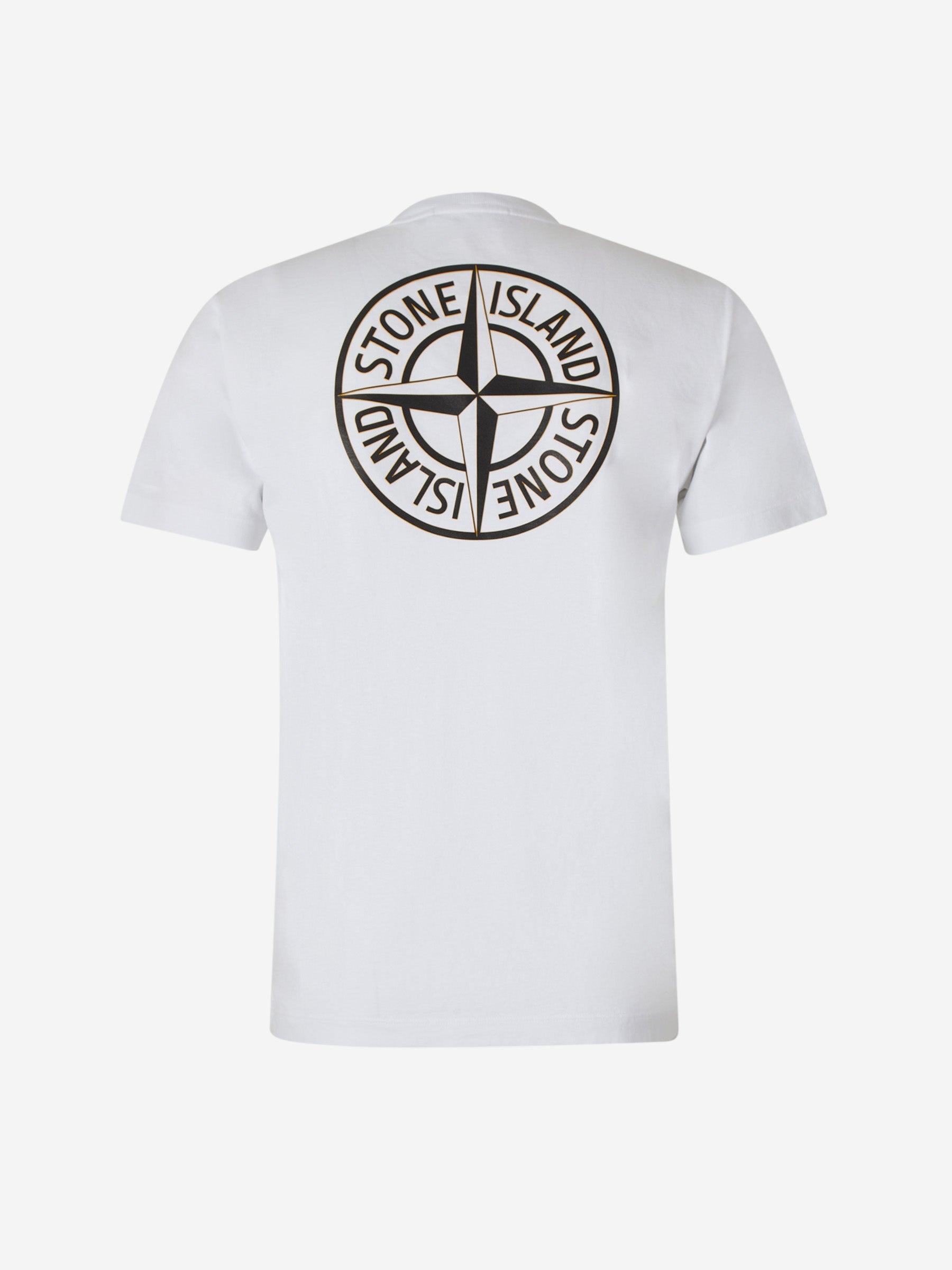Оригінальна Cotton Logo T-Shirt Stone island – вид ззаду