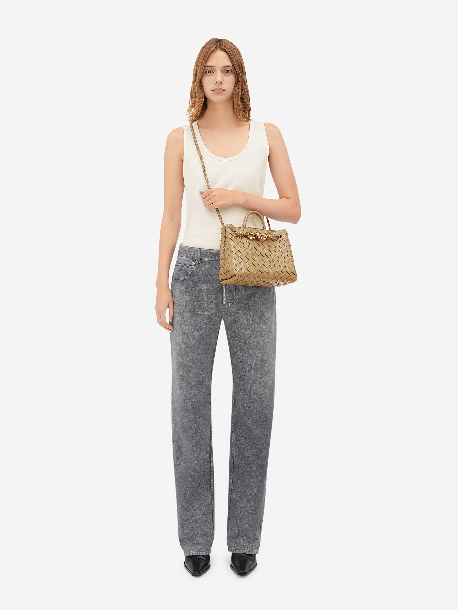Andiamo S Shoulder Bag Bottega veneta оригінал – Купити в Україні – боковий вид
