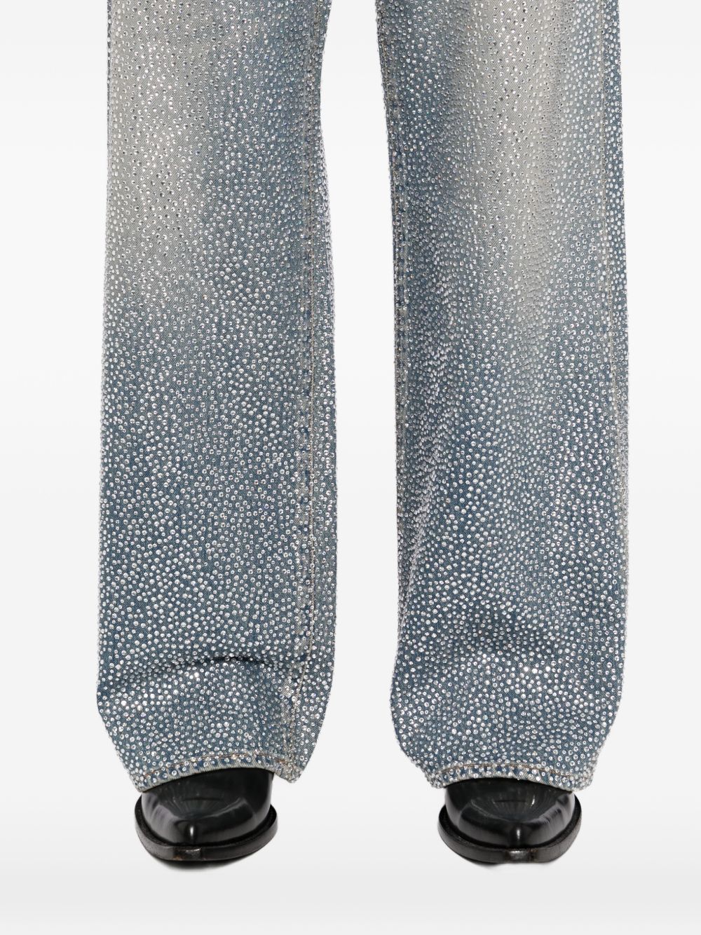 Оригінальна Embellished Straight-Leg Jeans Amiri – вид ззаду