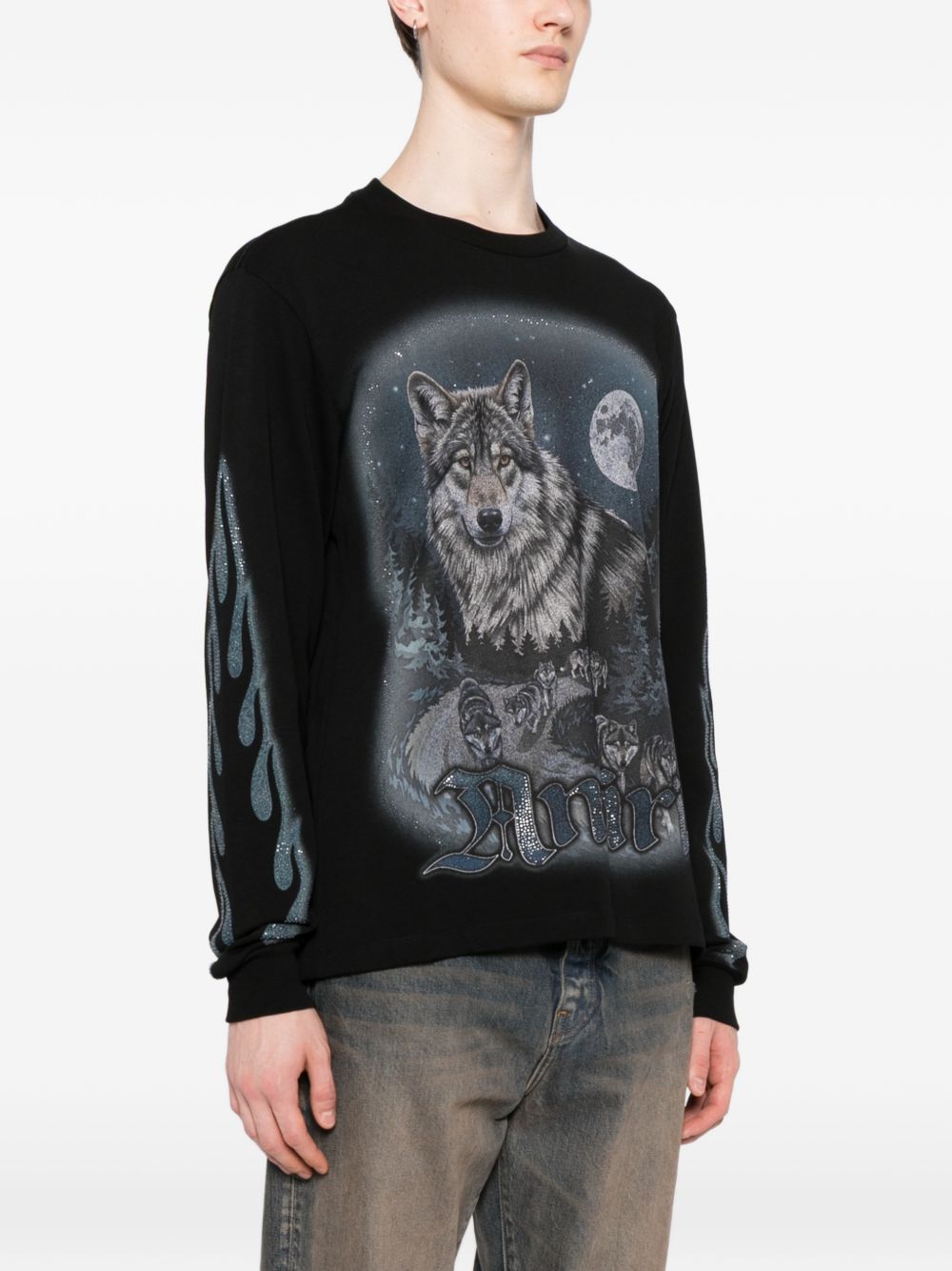 Оригінальна Crystal-Embellished T-Shirt Amiri – вид ззаду
