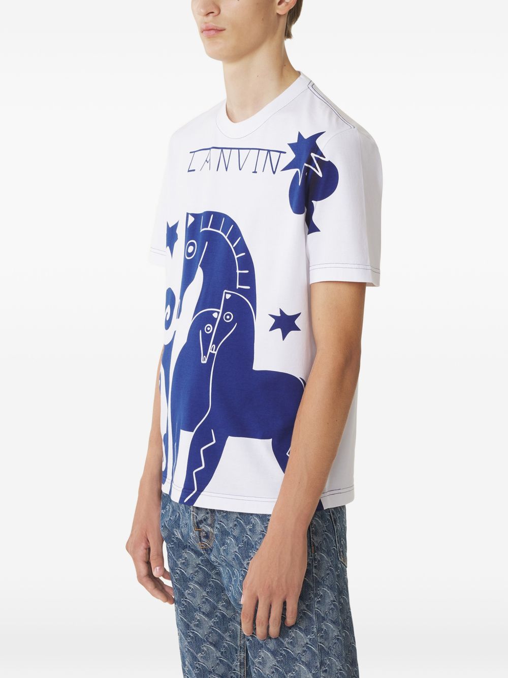 Graphic-Print T-Shirt Lanvin – Гарантія оригінальності – збільшений вид