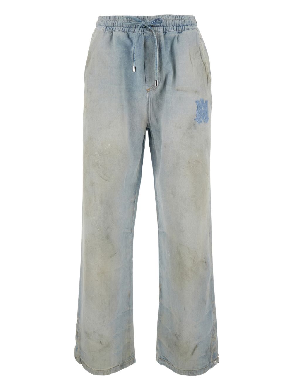 Drawstring Appliqué Wide-Leg Jeans Amiri – Гарантія оригінальності – боковий вид