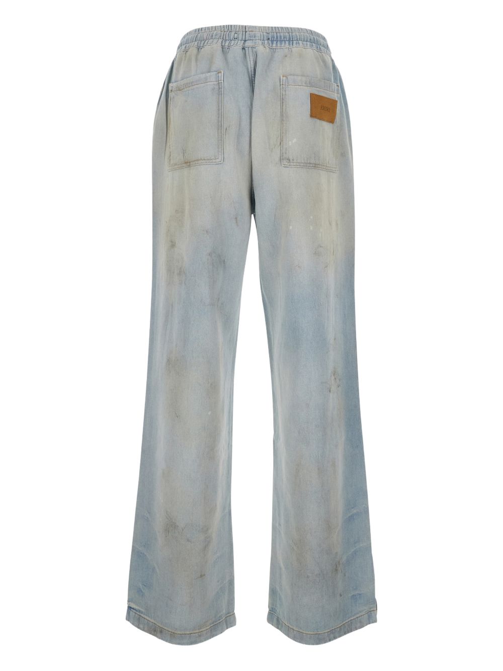 Drawstring Appliqué Wide-Leg Jeans Amiri – Гарантія оригінальності – вид ззаду