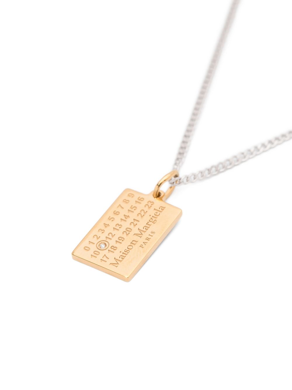 Оригінальна Numeric-Logo-Pendant Necklace Maison margiela – вид ззаду